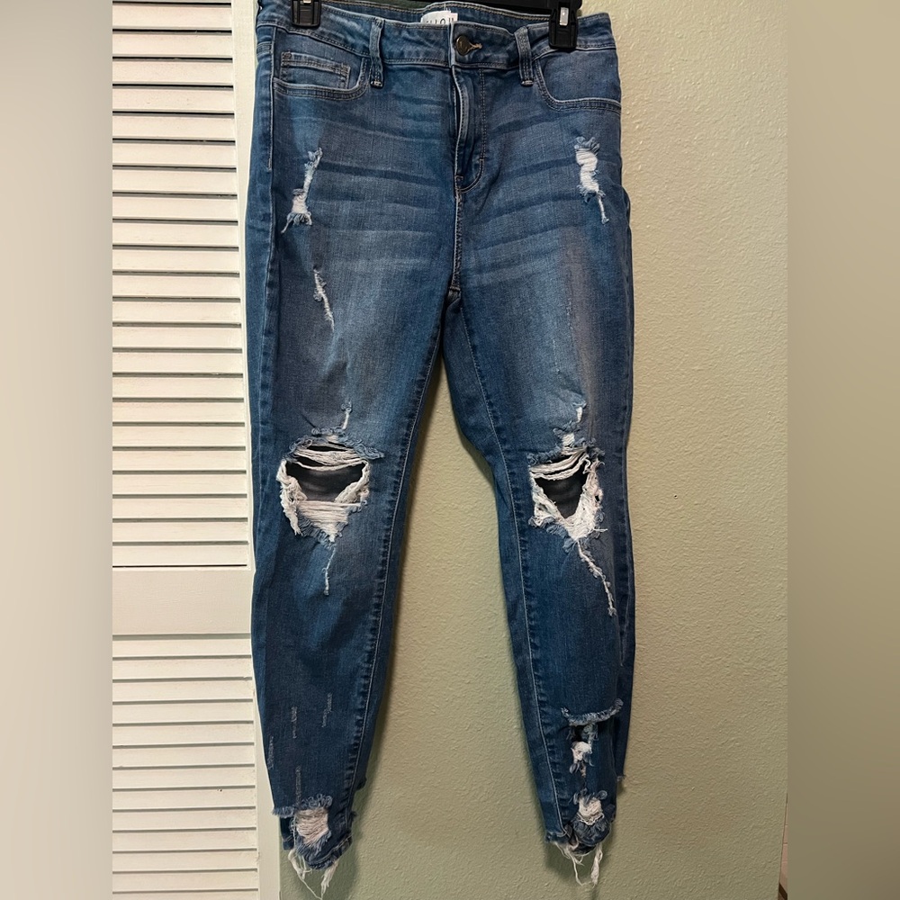 Cello Distressed Denim Skinny Jeans